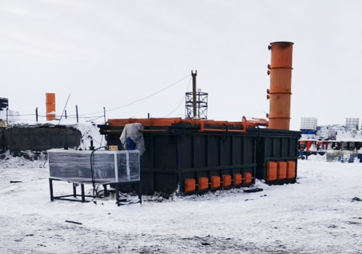 Установка крупногабаритных комплексов по сжиганию отходов в экстремальных условиях Крайнего Севера